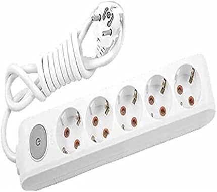 Multi-let Beşli Priz Anahtarlı Topraklı Kablolu Çocuk Korumalı 5 Mt