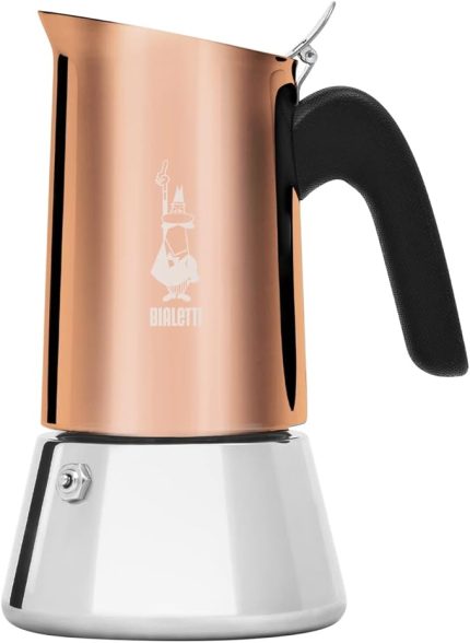- Venus: 4 Cups Ocak Üstü Espresso Pişirici - 170ml - Kahverengi, Gümüş Renk - Paslanmaz Çelik Gövde - Patentli Güvenlik Valfi - Tüm Ocak Türleri İçin Uygundur (İndüksiyon Dahil)