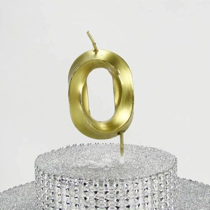 Sıfır Rakamlı Gold (Altın) Mum 6.5 Cm