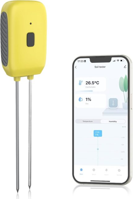 Toprak Test Cihazı Sıcaklık Nem Test Ölçer Saksı Bitki Nem Ölçüm Cihazı Cep Telefonu APP Kontrolü