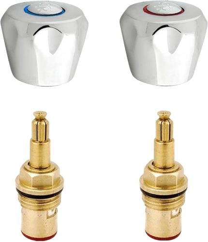 Musluk Başlığı Kafası Aç Kapa Pratik Salmastra 2 Adet Batarya Yedek Başlık Set