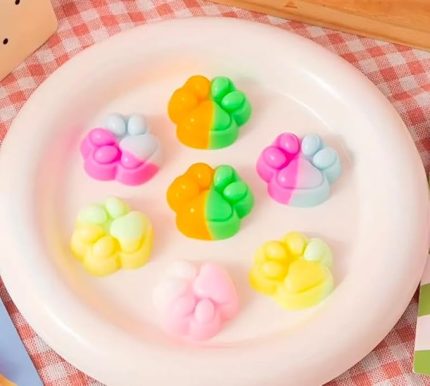 Adet Sevimli Mini Sukuşi Kedi Patisi Oyuncaklar, Mochi Squishy Yumuşak Kedi Pençesi, Stres Önleyici Oyuncaklar, Çocuklar ve Yetişkinler için Sıkmalı Oyuncaklar, Rahatlatıcı Oyuncaklar ve Kawaii