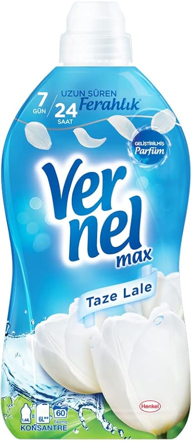 max Taze Lale Kokulu 60 Yıkama Konsantre Çamaşır Yumuşatıcısı (1 x 1440 mL)