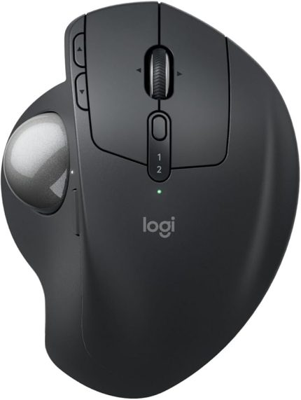 Mx Ergo S Gelişmiş Bluetooth Kablosuz Trackball Pc/mac Için Ergonomik Mouse, Siyah