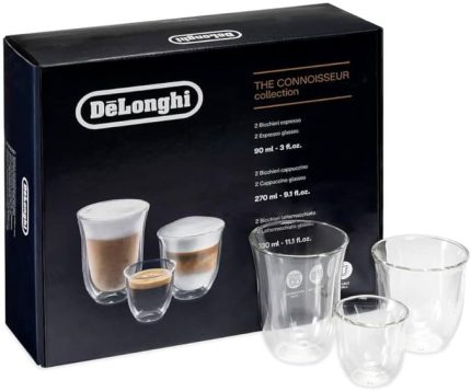 Fancy Collection Çift Duvarlı Termal Espresso, Cappuccino ve Latte Macchiato Bardakları, (6'lı Set), Şeffaf