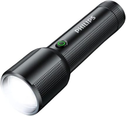 SFL2203 450 Lümen 5W Led El Feneri Teleskopik Zoom Sos Modlu Metal Gövdeli Şarj Edilebilir Uzun Menzilli Flashlight