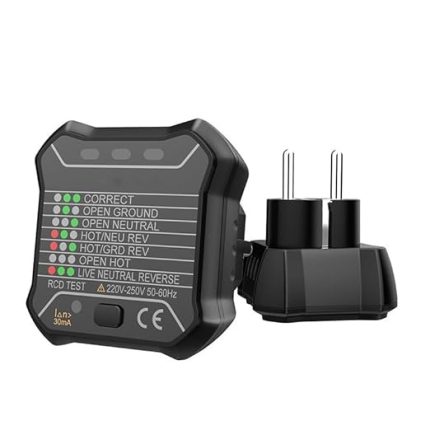 Soket Cihazı, Çıkış Kontrol Cihazı 250 V, Otomatik Nötr Canlı Topraklama Kablosu Devresi, AB Fiş Kesici Bulucu, Topraklama Hattı Kontrol, Gerilim Dedektörü