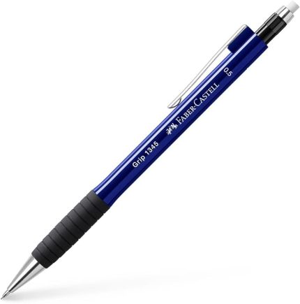 Grip 1345/47 Versatil Kalem, 0.5 mm, Lacivert, Ergonomik Tutuş, Yaylı Uç, Uzun Silgi, Modern Tasarım