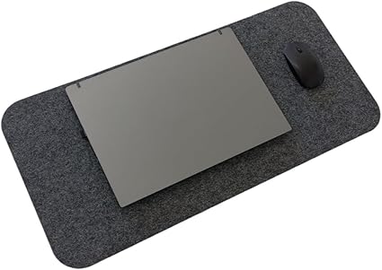 Keçe Masa Üstü Mouse Pad ve Bilgisayar Düzenleyici 70x32 cm – Antibakteriyel Mat, Doğal Keçe Mat, Masa Koruyucu Altlık, Ofis ve Ev için Minimalist Tasarım (koyu gri) - Görsel 4