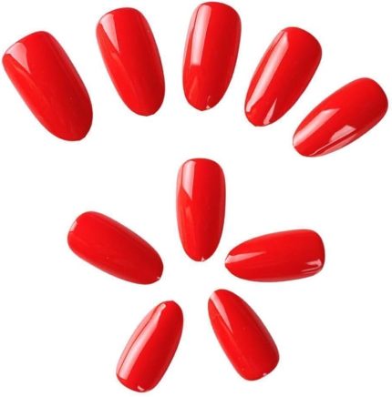 Beauty Takma Tırnak Seti & Zararsız Yapıştırıcı Nar Çiçeği