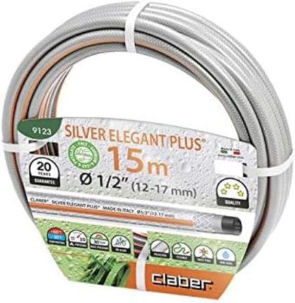 9123 Sılver Elegant Hortum 15 Metre, Çap 1/2 İnç