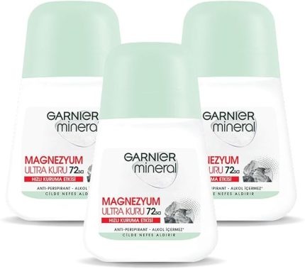 3'lü Mineral Magnezyum Ultra Kuru Roll-On Deodorant Seti