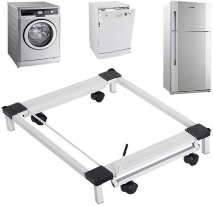 Renk Metal Çeksür Çamaşır Makinesi Taşıma Altlığı Buzdolabı Makine Altlığı Tekerlekli Beyaz Eşya Taşıyıcı Ürün GRİ RENK BOYALIDIR