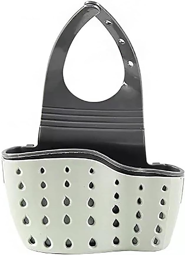 Lavabo Süngeri Tutucu, Mutfak Ayarlanabilir Düzenleyici Lavabo Rafı Tahliye Sepeti Asma Süzgeç Düzenleyici, Yeşil