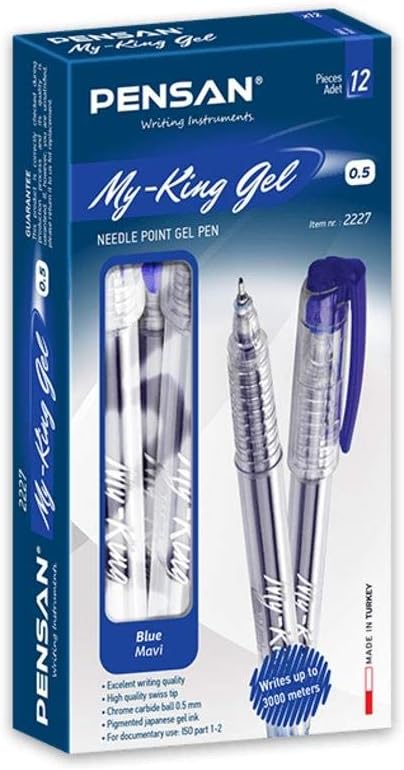 6405 My-Kıng Jel Metal Klips Klm Mavi 0,5 12'li Paket - PE06405MAVİ