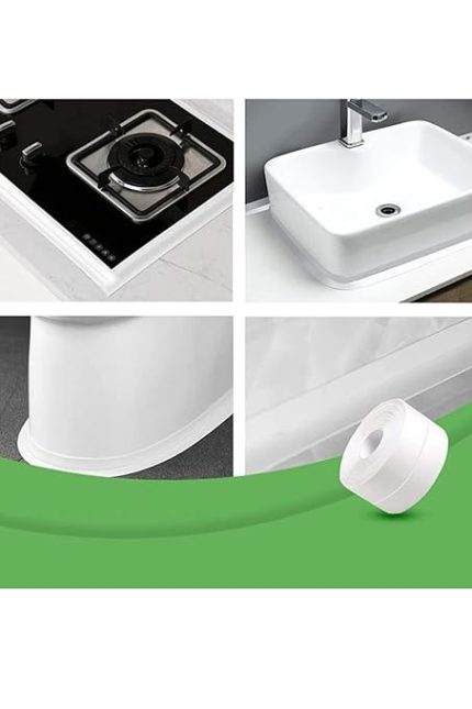 Sızdırmazlık Bandı Lavabo Bantı Banyo Mutfak Lavabo Küvet Duş Teknesi Su Geçirmez Kenar Bant (320 Cm)