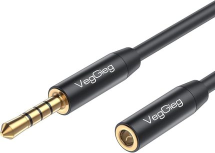 3.5mm TRSS Aux Kulaklık Mikrofon Ses Uzatma Kablosu 1 Metre