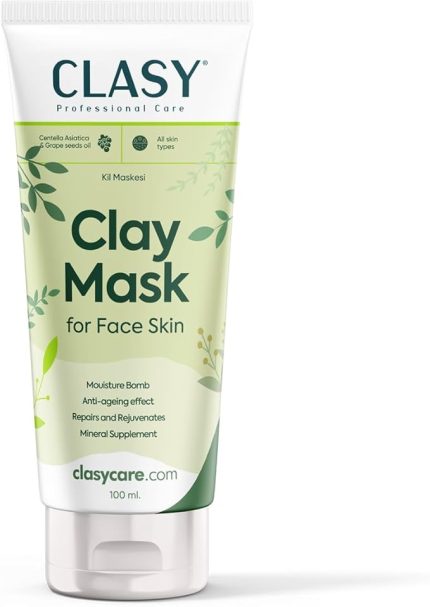 Kil Maskesi – Gözenek Sıkılaştırıcı ve Derinlemesine Temizleyici Yüz Maskesi | Siyah Nokta Karşıtı | Yağ Dengeleyici | Nemlendirici & Doğal İçerikli, 100 ml