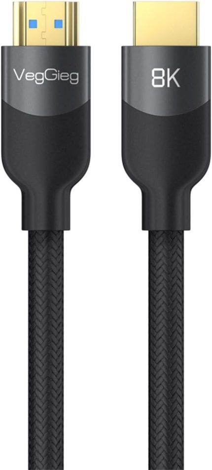 Premium 8K 60Hz 4K 120Hz HDCP ARC HDR Örgülü HDMI 2.1 Kablo 10 Metre