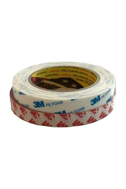 Magnet 3M Güçlü Çift Taraflı Bant 2'Li Set Köpük Bant 15 Mm X 4.5 Mt + Ince Şeffaf 15 Mm X 5 Mt