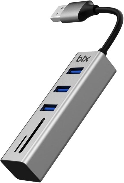 BX04HB SD/Micro SD Kart Okuyuculu ve 3 Portlu USB 3.0 Çoklayıcı Hub Dönüştürücü Adaptör