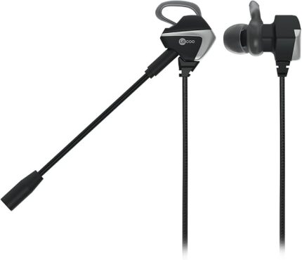 HT105 Kablolu 3.5mm Jacklı Çıkartılabilir Mikrofonlu Kulak İçi Gaming Kulaklık - Çıkarılabilir Mikrofonlu Mobil ve PC için Evrensel Kullanım Yüksek Bass Oyuncu Kulaklığı Siyah
