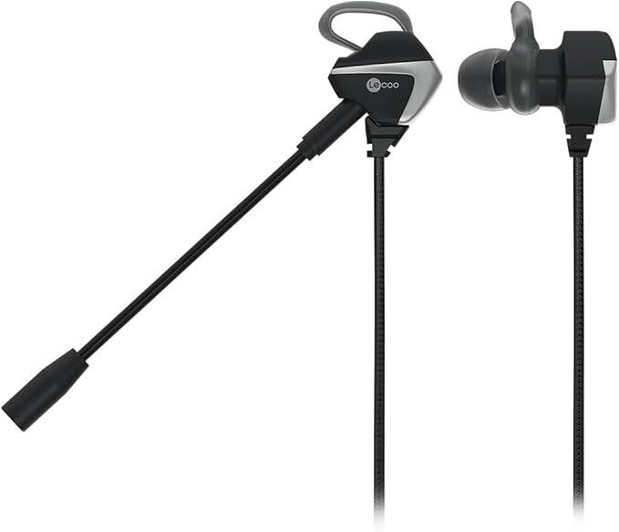 HT105 Kablolu 3.5mm Jacklı Çıkartılabilir Mikrofonlu Kulak İçi Gaming Kulaklık - Çıkarılabilir Mikrofonlu Mobil ve PC için Evrensel Kullanım Yüksek Bass Oyuncu Kulaklığı Siyah