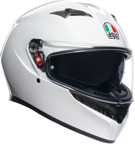 K3 Motosiklet Kaskı Kapalı Kask Mono White M