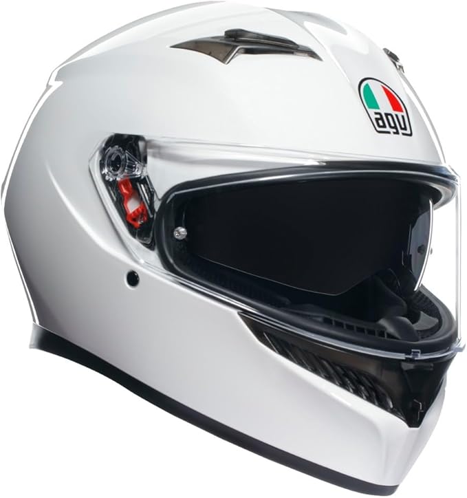K3 Motosiklet Kaskı Kapalı Kask Mono White M