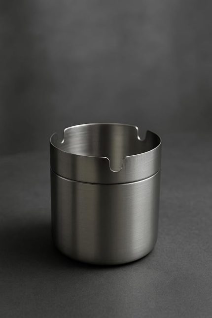 Çelik Kokusuz Silindir Küllük Dekoratif Kül Tablası Oto Küllük