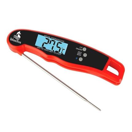 Dijital Hızlı Okunan Mutfak Termometresi - Mıknatıslı, Katlanabilir, Arkadan Aydınlatmalı LCD Ekran, 240° Dönebilen Prob, -50°C~300°C Aralığı