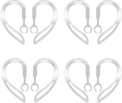 4 Çift Kulak Kancası, Anti-kayıp Kulak Kancaları, Bluetooth Kulaklık Kancası, Silikon Güvenli Kulak Kancaları, Silikon Kulaklık Tutucu, AirPods 3|2|1|Pro, Koşu Egzersizi için (4)