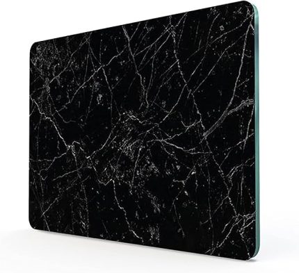 Cam Kesme Tahtası Panosu 25 X 35 Kırılmaya Isıya Çizilmeye Dayanıklı Antibakteriyel Doğal Kesme Tablası Siyah Mermer Design