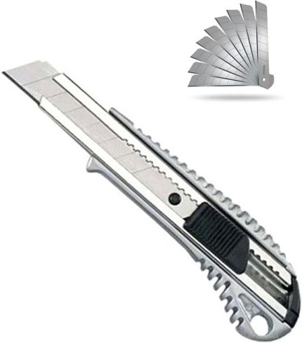 Maket Bıçağı Falçata + 10 Adet Yedek Bıçak Büyük Boy