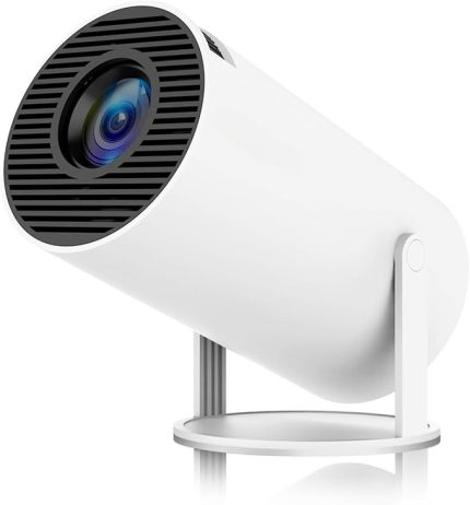 Projektör Hy300 Pro-1080P Full HD Görüntü Kalitesi, 8500 Lümen Yüksek Parlaklık Seviyesi, Uzaktan Kumandalı, WiFi 6, Bluetooth 5, Android 11, Otomatik Keystone, 40"-130" Ekran Projeksiyon Cihazı