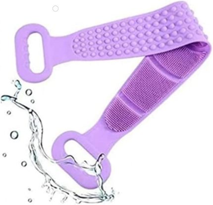 Banyo Sırt Kesesi Çift Taraflı Silikon Cilt Temizleme Fırçası 60 Cm