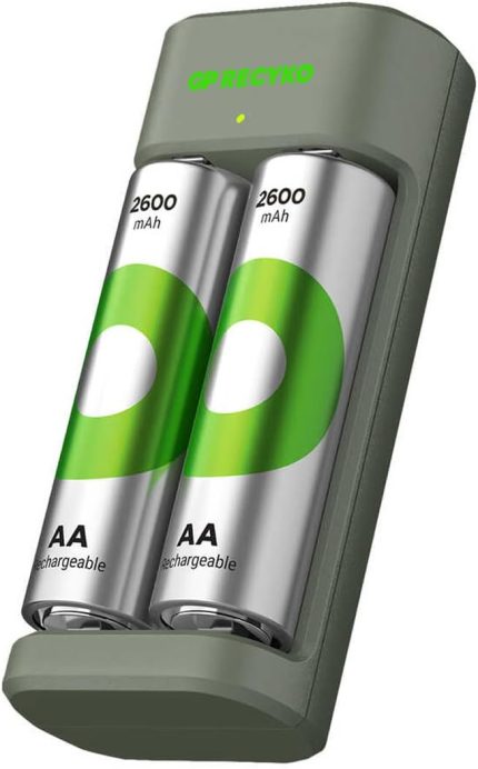 E221 USB Pil Şarj Cihazı 2 Adet 2600mAh AA Kalem Pilli Set