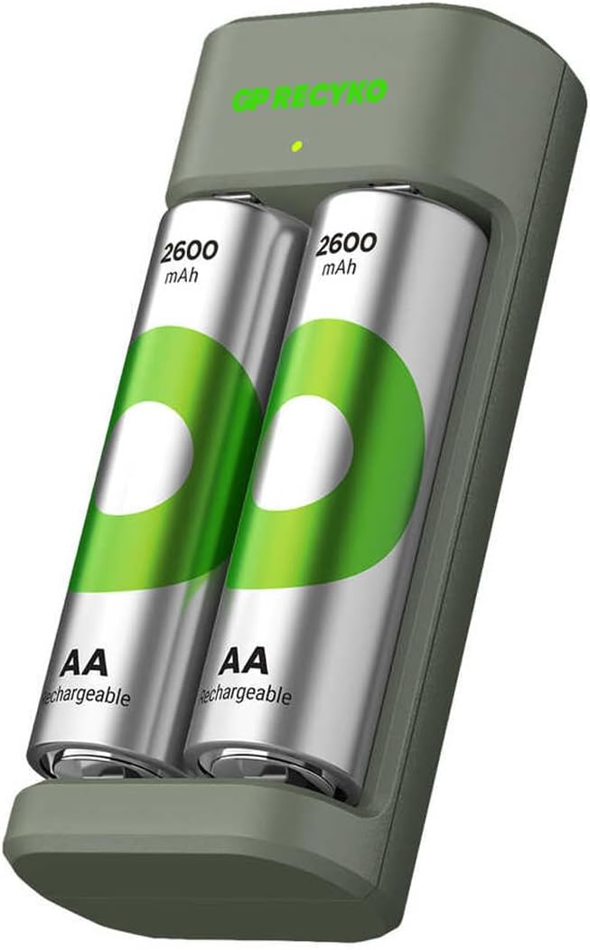 E221 USB Pil Şarj Cihazı 2 Adet 2600mAh AA Kalem Pilli Set