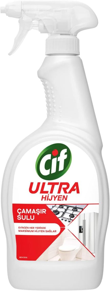 Ultra Hijyen Sprey Yüzey Temizleyici Çamaşır Sulu Katkılı Leke Çıkarıcı Yağ Çözücü 750 ml