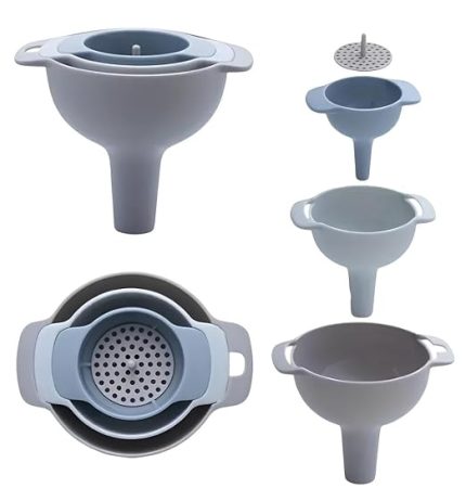 4 Parça Süzgeçli Sıvı Aktarma Aparatı Sıvı Yağ Baharat Bakliyat Doldurma Aktarma