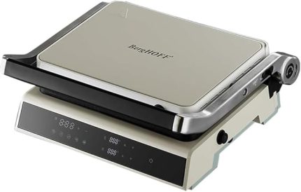 Gem Retro Dijital Izgara & Tost Makinesi – 2000 W, 290×212 mm, LCD Dokunmatik Kontrol | Vanilya Krem