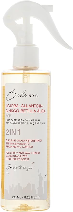 N.Y.C. Bukleli Saçlar İçin Bakım Spreyi Ve Saç Parfümü "Si" 245 ml
