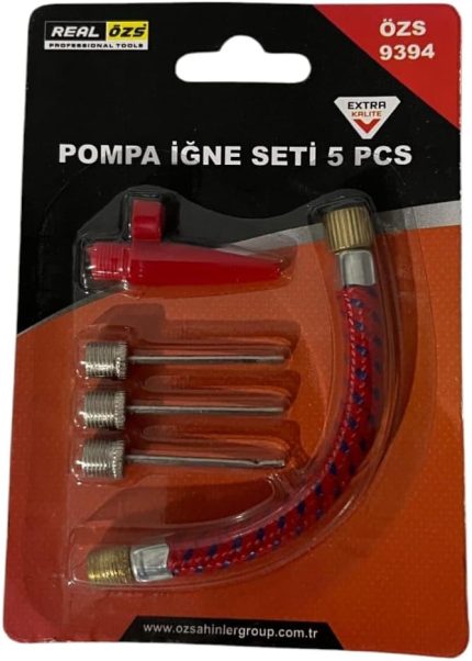 Pompası Iğne Seti - Bisiklet, Top, Deniz Yatağı Kolluk, Teker Şişirme Iğnesi Takımı 5 Parça
