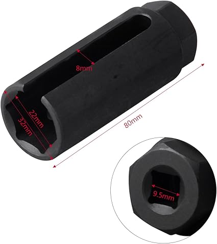 Oksijen Sensörü Soketi, 0,95 cm Kare Tahrik x 22 mm Geniş Yan Kesim, Teller, Motosiklet ve Araç Sökme Aleti Hasarlarını Önlemek için - Görsel 2