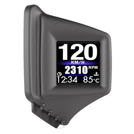 Araba HUD Ekranı, OBD GPS Akıllı Ölçer Yüksek Çözünürlüklü Hız Göstergesi Araç Teşhis Aracı OBD Arıza Kodu Eliminasyon Güvenli Sürüş Bilgisayarı Tüm Araçlar için Aşırı Hız Arıza Alarmı