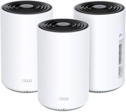 Deco PX50 3-Pack, AX3000 + G1500, 1 GHz CPU, Powerline/Mesh, Yapay Zeka Desteği, Gigabit Portları, 150 Cihaza Kadar Bağlantı, 600 m² 'ye Kadar Kapsama, Powerline Mesh WiFi 6 Sistemi