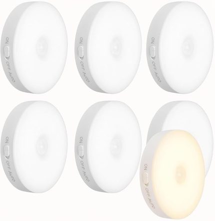 Set Hareket Sensörlü Gece Lambası – USB Şarjlı 4000K Gün Işığı LED – Duvar, Dolap, Merdiven, Başucu için Akıllı Işık