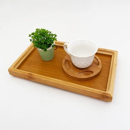 Bambu Dikdörgen Servis Tepsisi Küçük Boy Tepsi 25cm*15cm*2.6cm