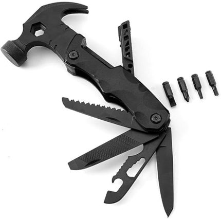 Çok Fonksiyonlu Çekiç Çakı Çantalı Kamp Outdoor Testere Tornavida Seti Siyah