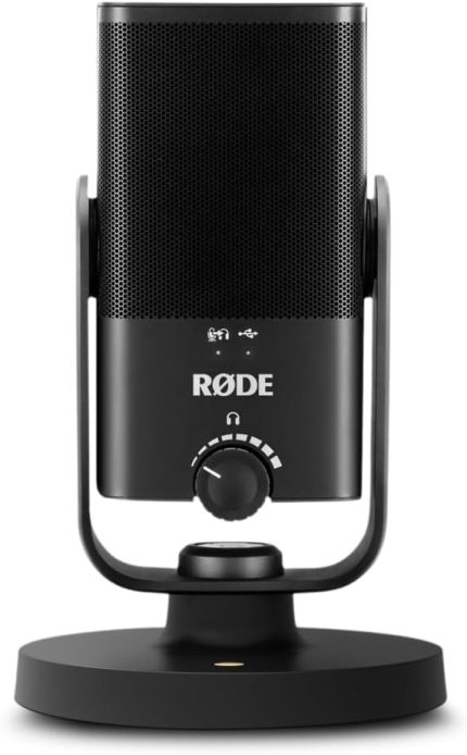 NT-USB MINI, Sökülebilir manyetik ayaklı, Dahili Pop Filtreli, Kulaklık Preamlifikatörlü USB Mikrofon | Podcasting için Ücretsiz Yazılım, Akış, Oyun, Müzik Prodüksiyonu, Vokal ve Enstrüman Kaydı, Siyah
